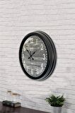 40 Cm Siyah Metal Firstime Duvar Saati