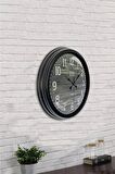 40 Cm Siyah Metal Firstime Duvar Saati