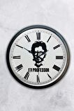 40 Cm Siyah Metal El Profesör Duvar Saati