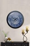 40 Cm Siyah Metal Dünya Duvar Saati