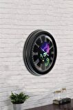 40 Cm Siyah Metal Disco Duvar Saati