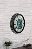 40 Cm Siyah Metal Deniz Duvar Saati
