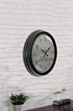 40 Cm Siyah Metal Dekoratif Duvar Saati