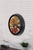 40 Cm Siyah Metal Dekoratif Duvar Saati