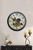 40 Cm Siyah Metal Dekoratif Duvar Saati
