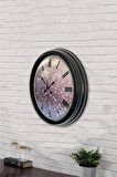 40 Cm Siyah Metal Dekoratif Duvar Saati