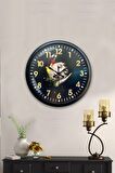 40 Cm Siyah Metal Dekoratif Duvar Saati