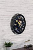 40 Cm Siyah Metal Dekoratif Duvar Saati