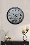 40 Cm Siyah Metal Decorative Duvar Saati
