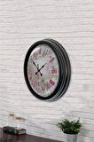 40 Cm Siyah Metal Decorative Duvar Saati