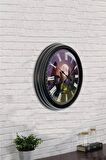 40 Cm Siyah Metal Çocuk Odası Duvar Saati