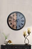 40 Cm Siyah Metal Çift Renk Duvar Saati