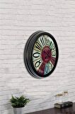 40 Cm Siyah Metal Bordeaux Duvar Saati