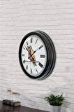 40 Cm Siyah Metal Bird Duvar Saati