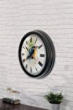 40 Cm Siyah Metal Bird Duvar Saati