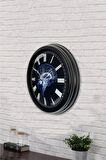 40 Cm Siyah Metal Beyin Duvar Saati