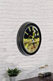 40 Cm Siyah Metal Bay Şef Mutfak Duvar Saati