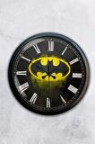 40 Cm Siyah Metal Batman Duvar Saati