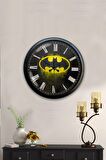 40 Cm Siyah Metal Batman Duvar Saati