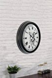 40 Cm Siyah Metal At Duvar Saati