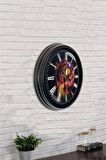 40 Cm Siyah Metal Astroloji Duvar Saati