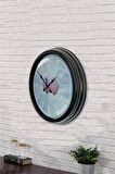 40 Cm Siyah Metal Aşk Duvar Saati