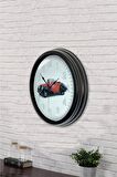 40 Cm Siyah Metal Araba Galeri Duvar Saati