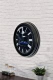 40 Cm Siyah Metal Araba Duvar Saati