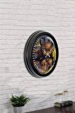 40 Cm Siyah Metal Afrikalı Çocuk Duvar Saati