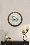 Hediyelik 36 Cm Eskitme Metal Birds Duvar Saati