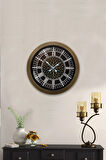 Hediyelik 36 Cm Eskitme Metal Dekoratif Duvar Saati