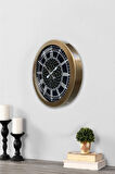 Hediyelik 36 Cm Eskitme Metal Dekoratif Duvar Saati