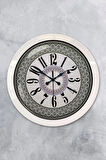 Hediyelik 36 Cm Beyaz Metal Modern Duvar Saati