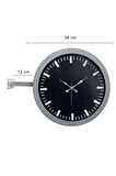 Hediyelik 36 Cm Beyaz Metal Siyah Renk Istasyon Duvar Saati