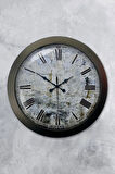 Hediyelik 36 Cm Siyah Metal Decorative Duvar Saati