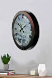 Hediyelik 36 Cm Siyah Metal Decorative Duvar Saati