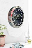 Hediyelik 36 Cm Krom Metal Naturel Duvar Saati