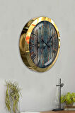Hediyelik 36 Cm Gold Metal Alacalı Duvar Saati