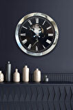 Hediyelik 36 Cm Krom Metal Doğa Duvar Saati