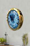 Hediyelik 36 Cm Gold Metal Eye Duvar Saati
