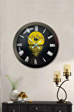 Hediyelik 36 Cm Siyah Metal Gece Duvar Saati