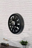 Hediyelik 40 Cm Siyah Metal Mutfak Duvar Saati