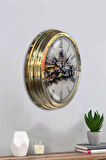Hediyelik 40 Cm Gold Metal Istanbul Duvar Saati