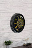 Hediyelik 40 Cm Siyah Metal Dekoratif Duvar Saati
