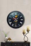 Hediyelik 40 Cm Siyah Metal Kitchen Duvar Saati