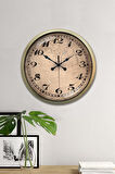 Hediyelik Duvar Saati 40 Cm Metal Eskitme Renk Vintage Modeli