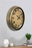 Hediyelik Duvar Saati 40 Cm Metal Eskitme Renk Vintage Modeli