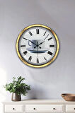 2022 40 Cm Gold Metal Kahve Duvar Saati Clock
