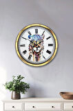2022 40 Cm Gold Metal Kaplan Duvar Saati Clock