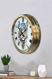 2022 40 Cm Gold Metal Kaplan Duvar Saati Clock
